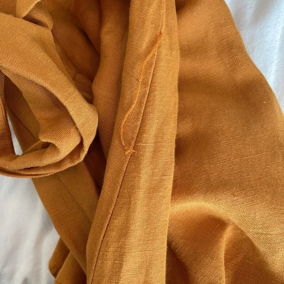 Urban Outfitters Mustard Yellow Ruffle Tie Waist Mini Dress - Picture 5 of 5